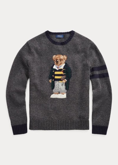 Polo Ralph Lauren Polo Bear Wool Striktrøje Herre Danmark (YLGMC5987)